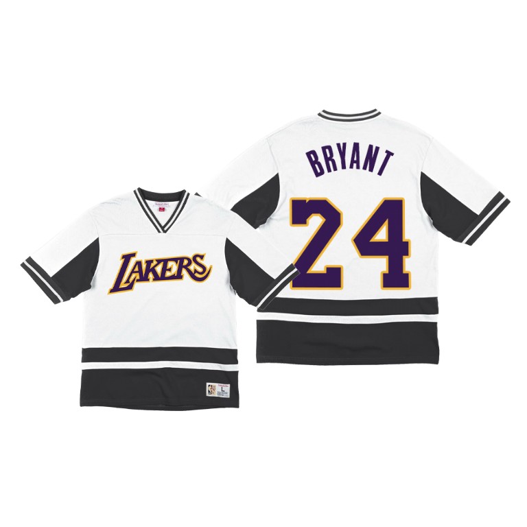 Men's Los Angeles Lakers Kobe Bryant #24 NBA Final Seconds Hardwood Classics White Basketball T-Shirt UDD8783AE